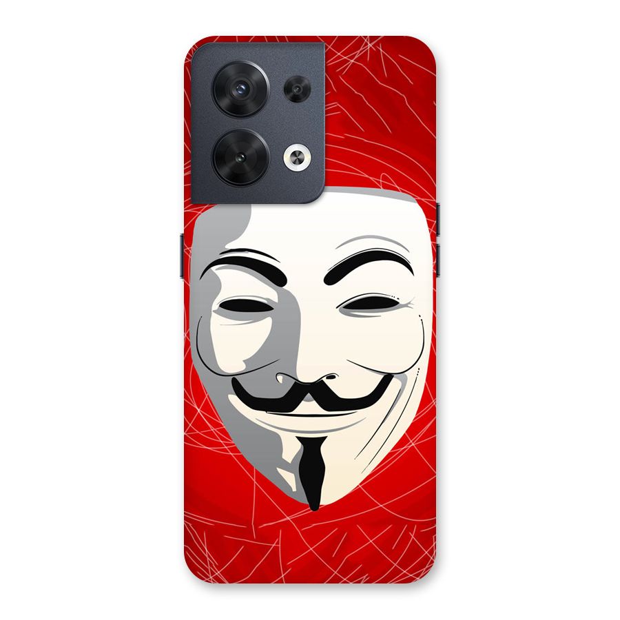 Anonymous Mask Abstract  Back Case for Oppo Reno8 5G
