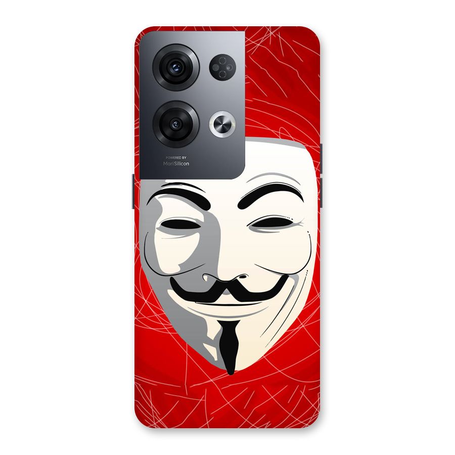 Anonymous Mask Abstract  Back Case for Oppo Reno8 Pro 5G