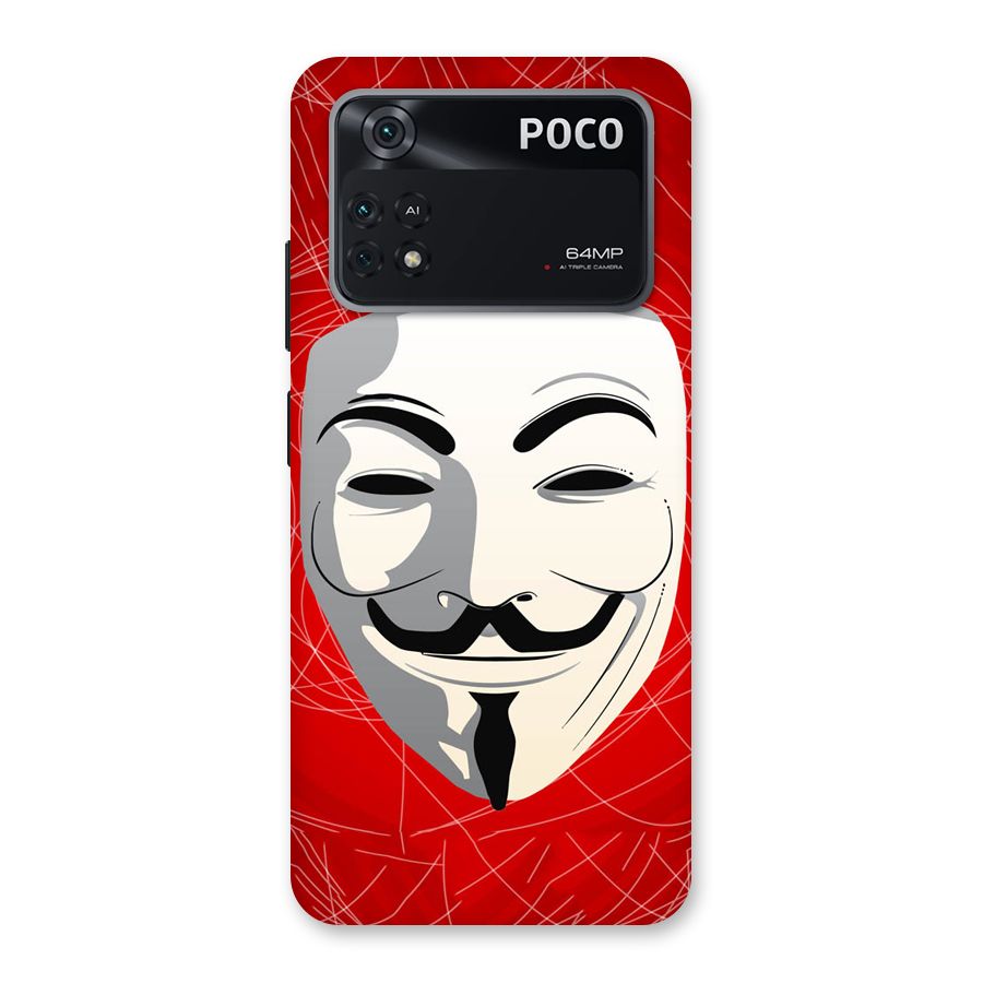 Anonymous Mask Abstract  Back Case for Poco M4 Pro 4G
