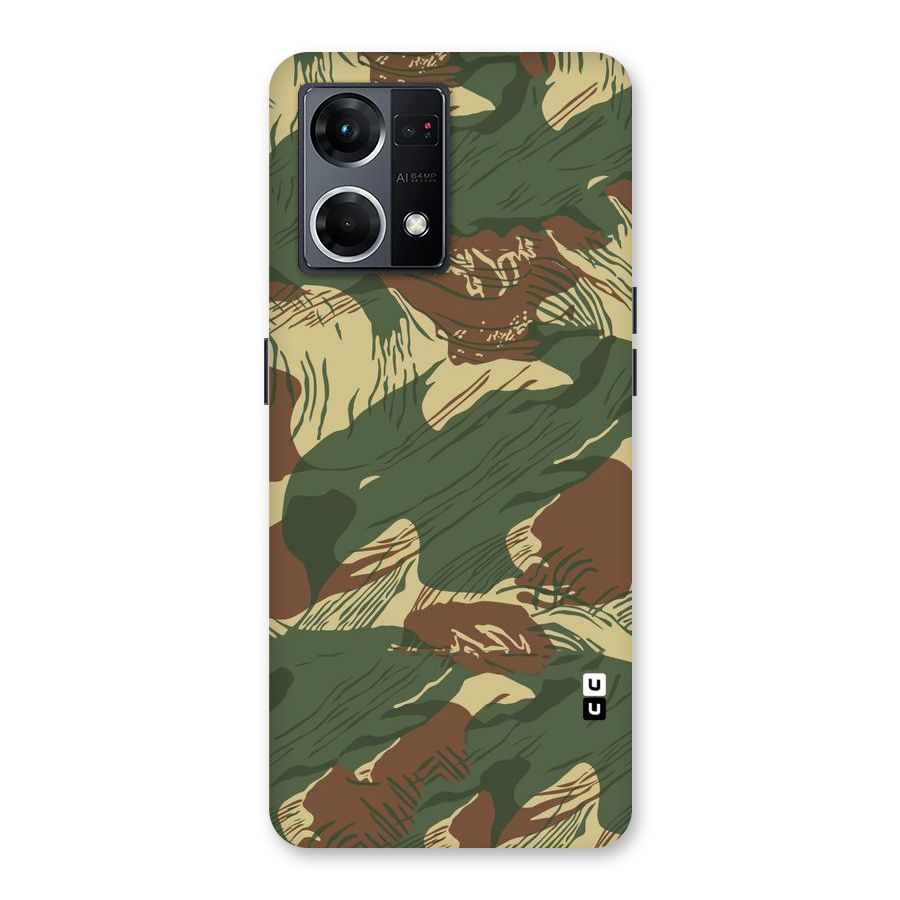 Army Design Glass Back Case for Oppo F21 Pro 5G