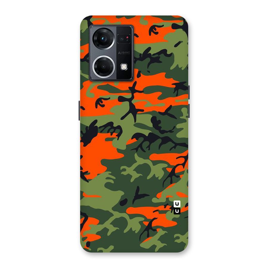 Army Pattern Glass Back Case for Oppo F21 Pro 5G