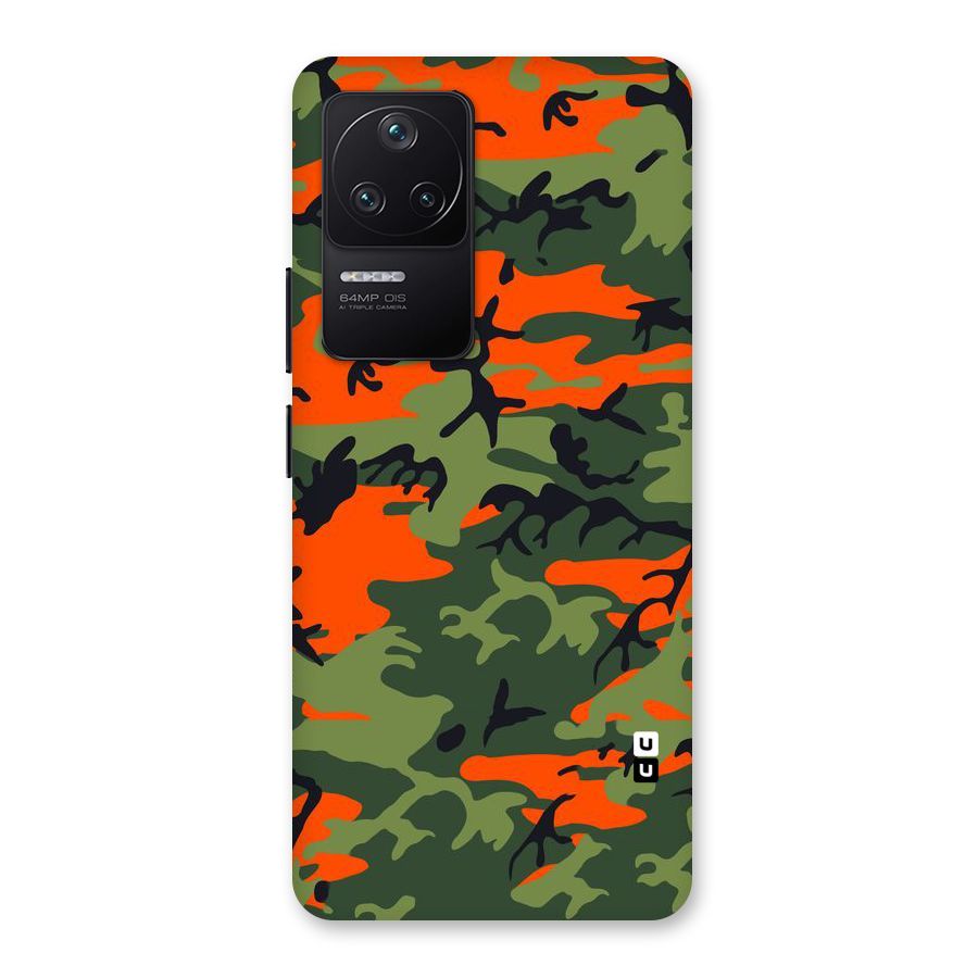 Army Pattern Back Case for Poco F4 5G