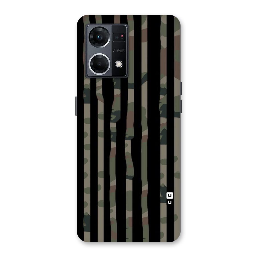 Army Stripes Glass Back Case for Oppo F21 Pro 5G