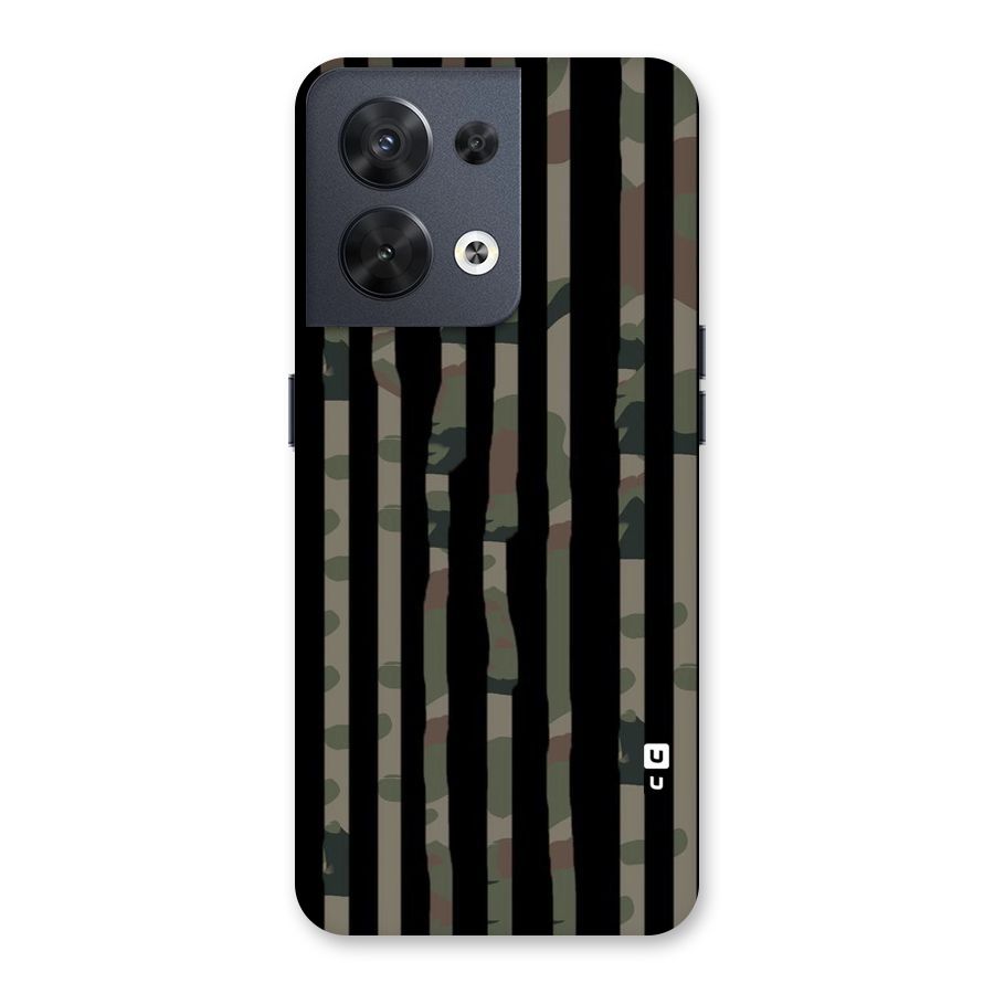 Army Stripes Back Case for Oppo Reno8 5G