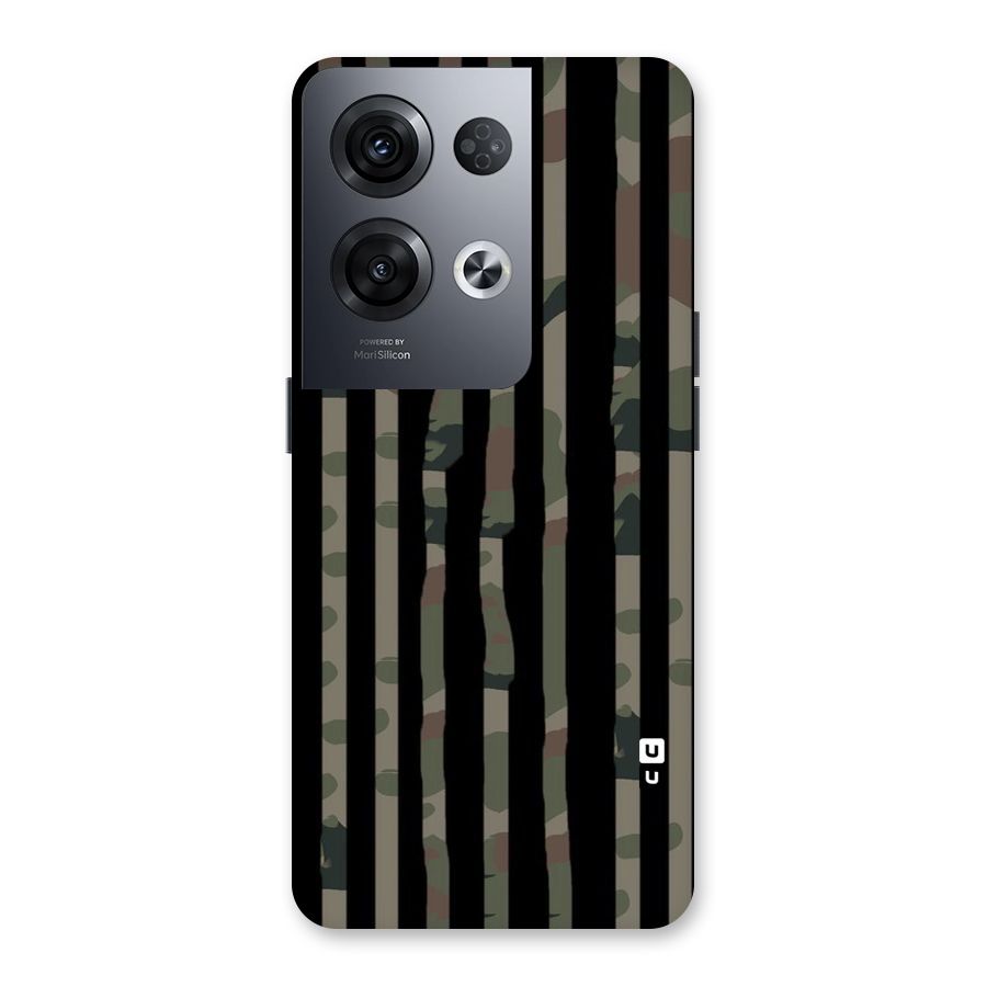 Army Stripes Back Case for Oppo Reno8 Pro 5G