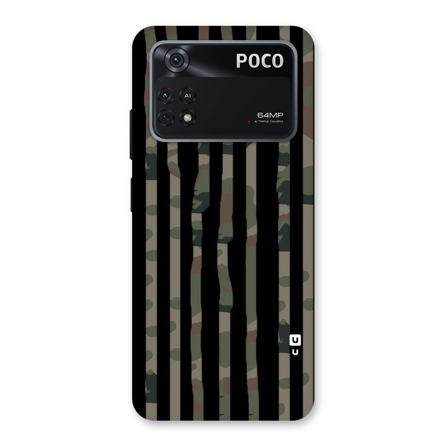 Army Stripes Back Case for Poco M4 Pro 4G