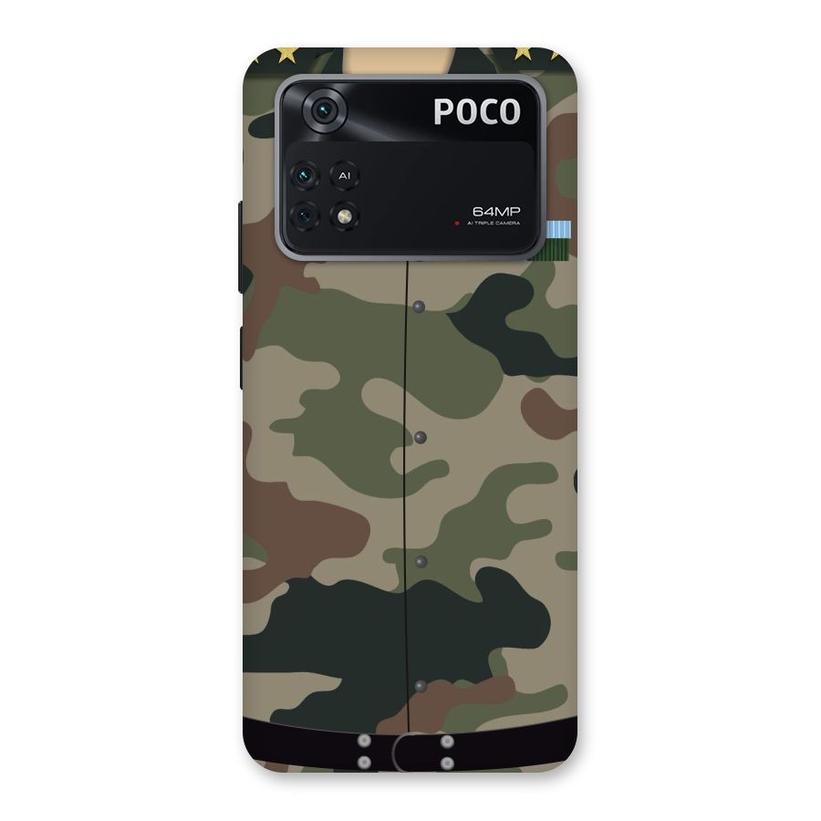 Army Uniform Back Case for Poco M4 Pro 4G