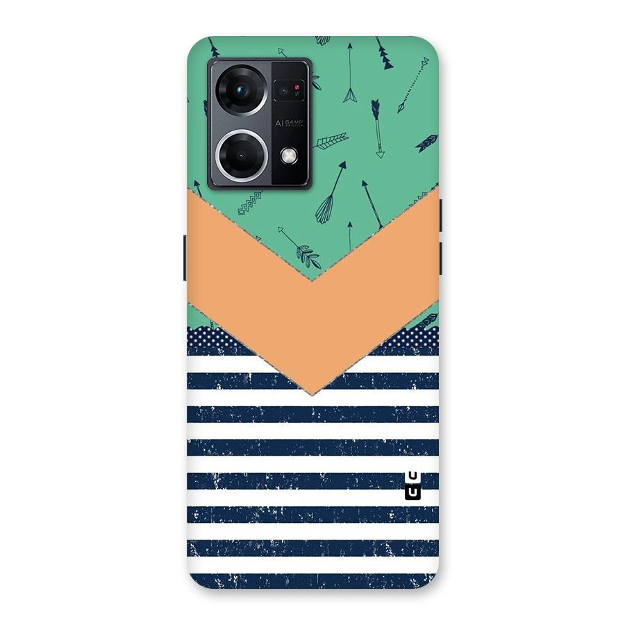 Arrows and Stripes Glass Back Case for Oppo F21 Pro 5G