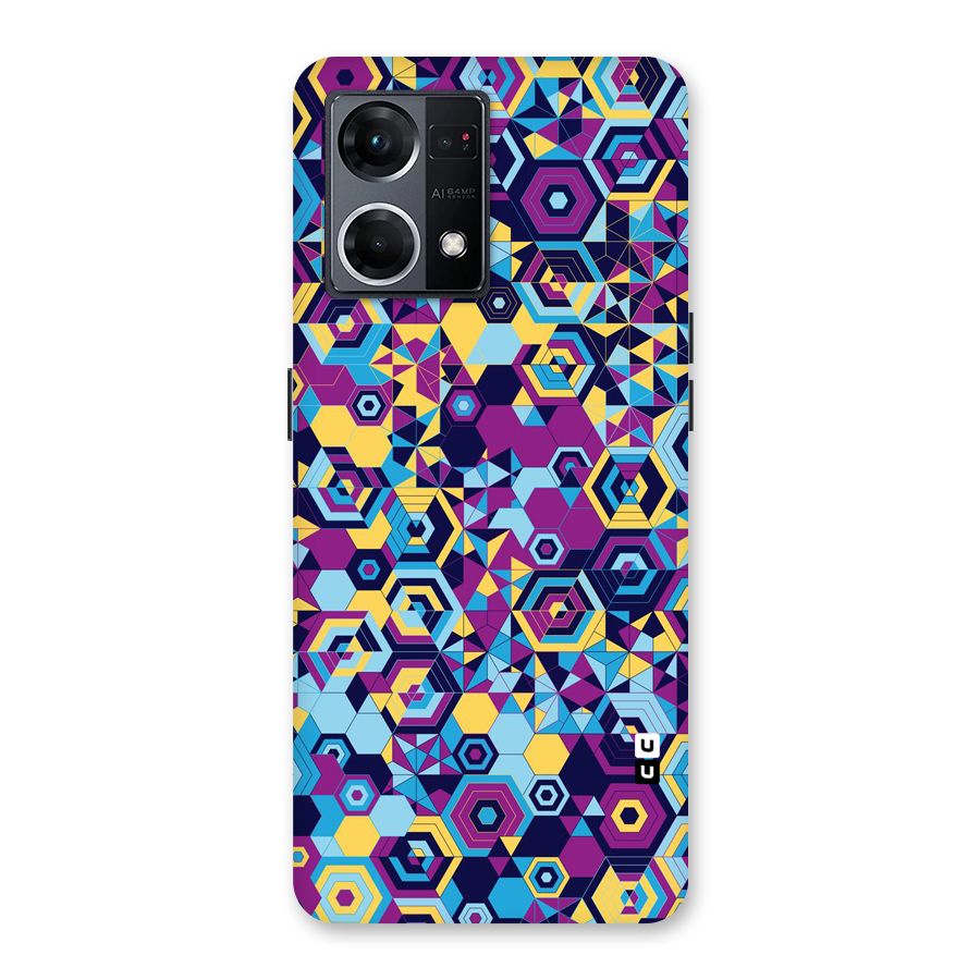 Artistic Abstract Glass Back Case for Oppo F21 Pro 5G