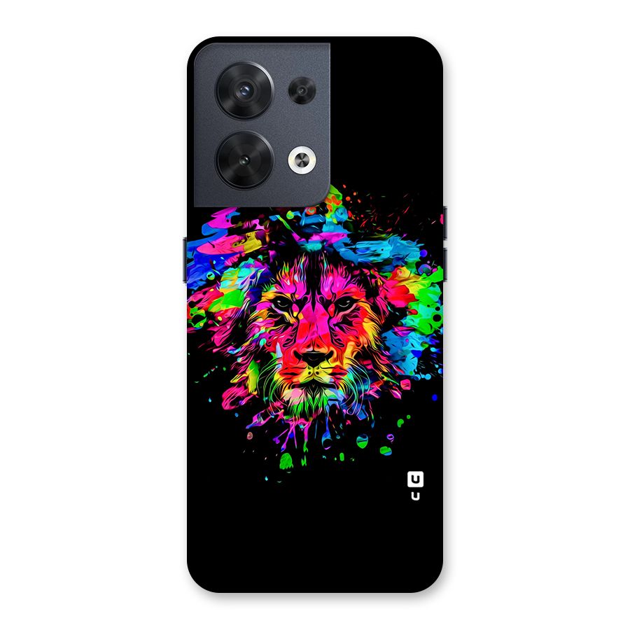 Artistic Lion Art Splash Back Case for Oppo Reno8 5G