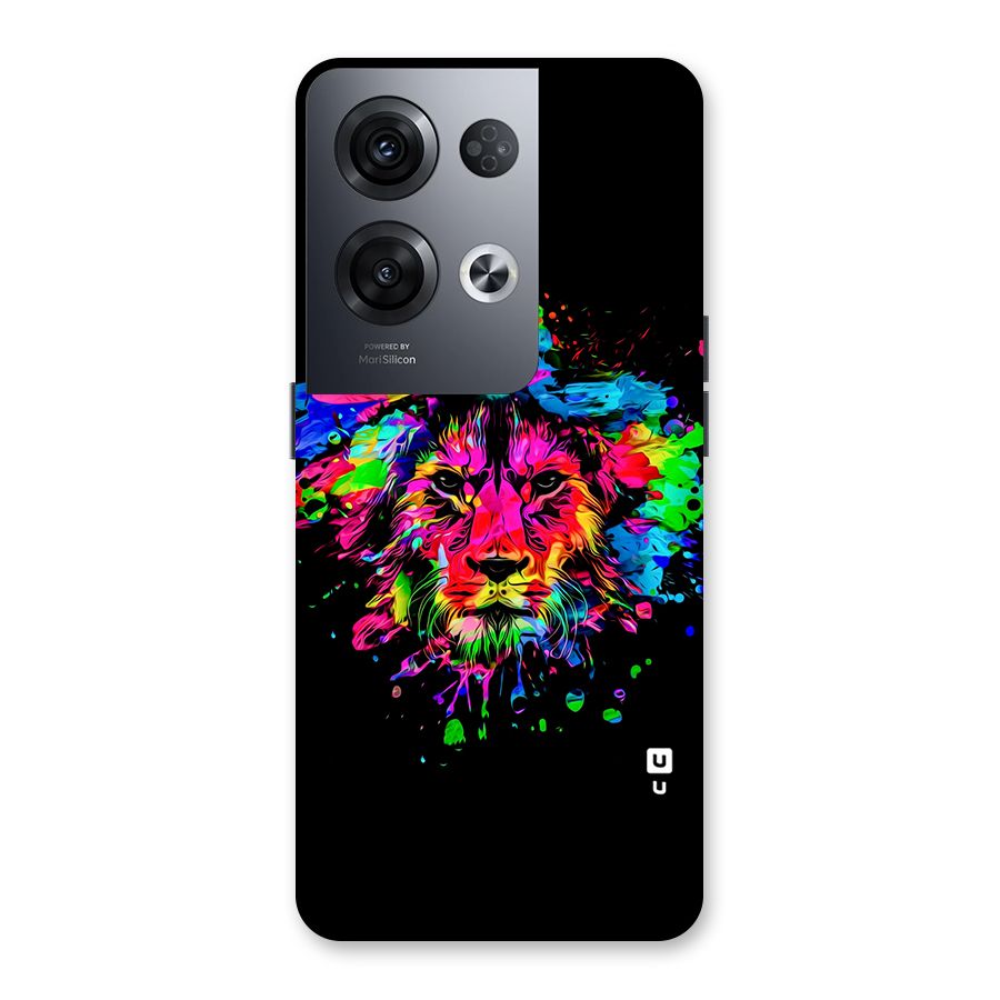 Artistic Lion Art Splash Back Case for Oppo Reno8 Pro 5G