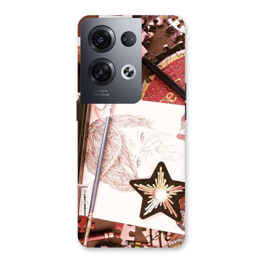Artistic Messy Back Case for Oppo Reno8 Pro 5G