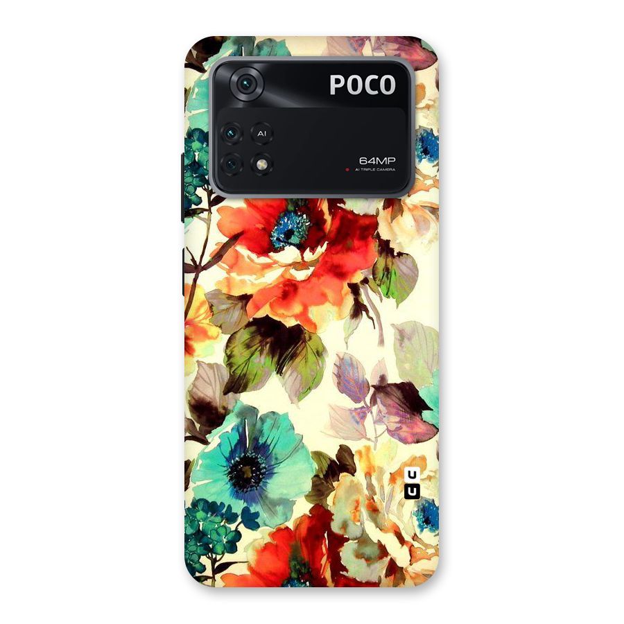 Artsy Bloom Flower Back Case for Poco M4 Pro 4G