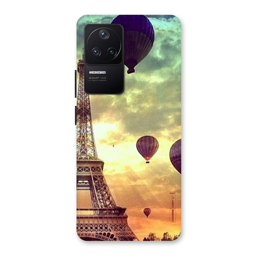 Artsy Hot Balloon And Tower Back Case for Poco F4 5G