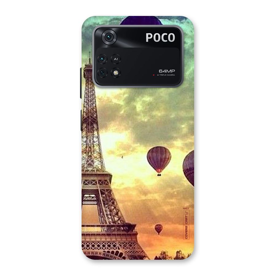 Artsy Hot Balloon And Tower Back Case for Poco M4 Pro 4G