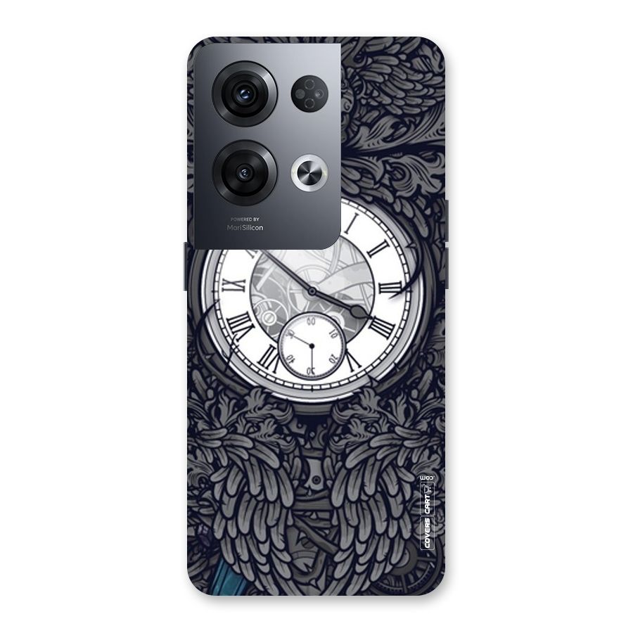 Artsy Wall Clock Back Case for Oppo Reno8 Pro 5G