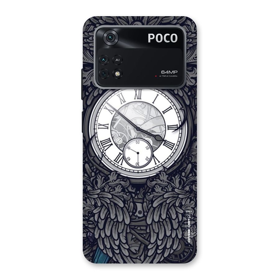 Artsy Wall Clock Back Case for Poco M4 Pro 4G