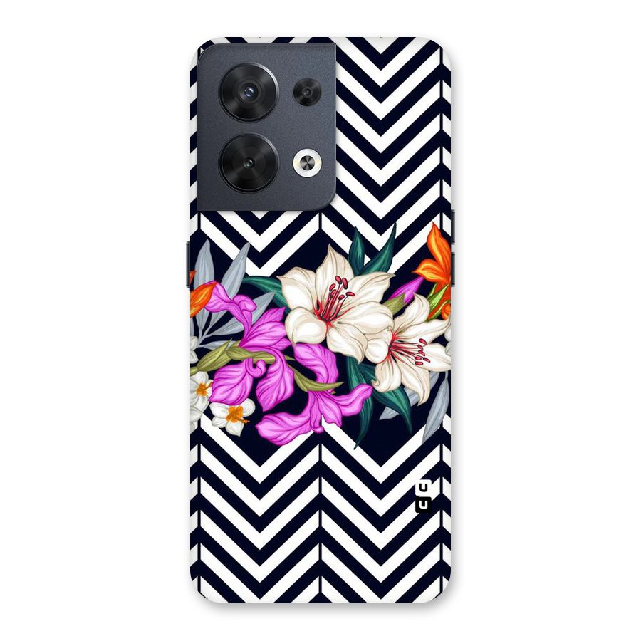 Artsy ZigZag Floral Back Case for Oppo Reno8 5G