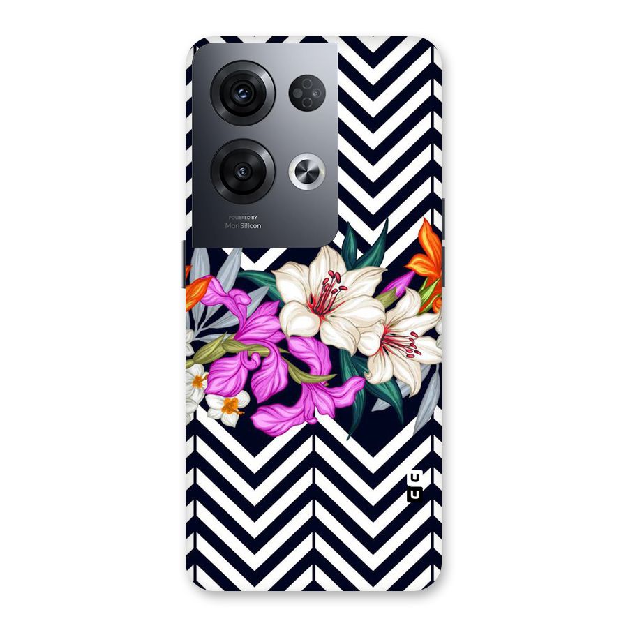 Artsy ZigZag Floral Back Case for Oppo Reno8 Pro 5G
