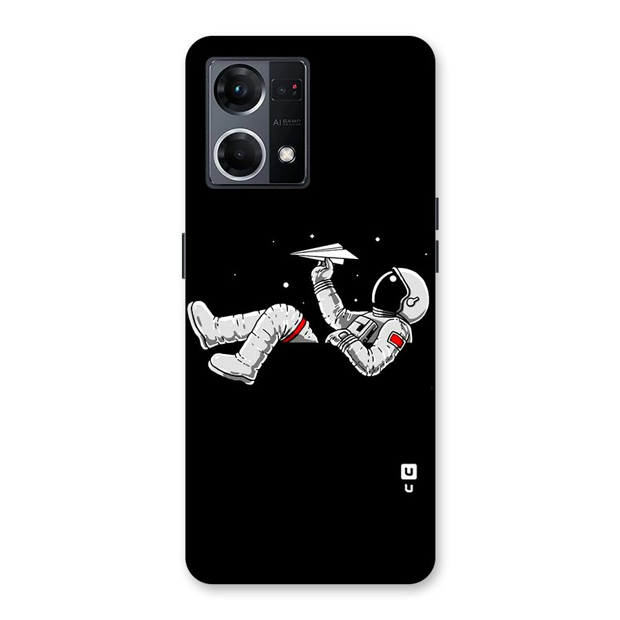 Astronaut Aeroplane Glass Back Case for Oppo F21 Pro 5G