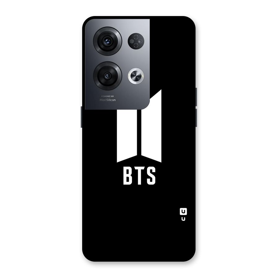 BTS Logo Black Back Case for Oppo Reno8 Pro 5G