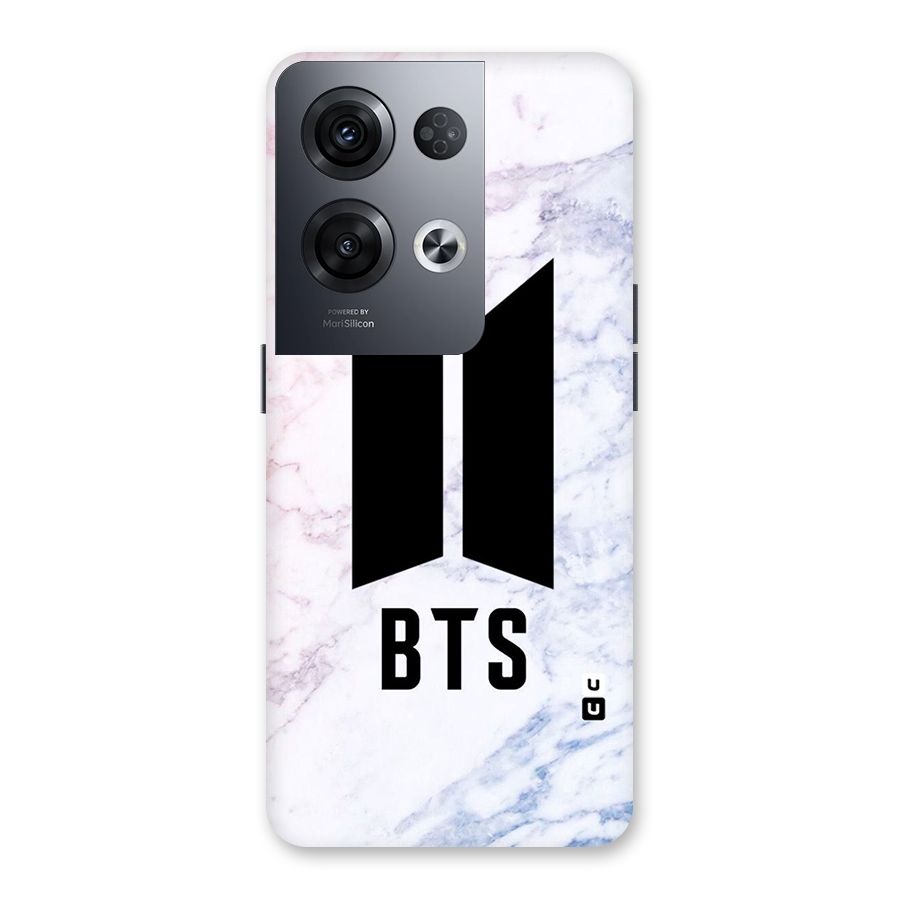 BTS Logo Marble Print Back Case for Oppo Reno8 Pro 5G