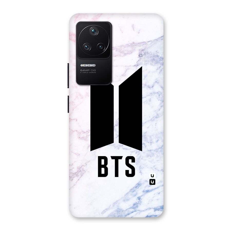 BTS Logo Marble Print Back Case for Poco F4 5G