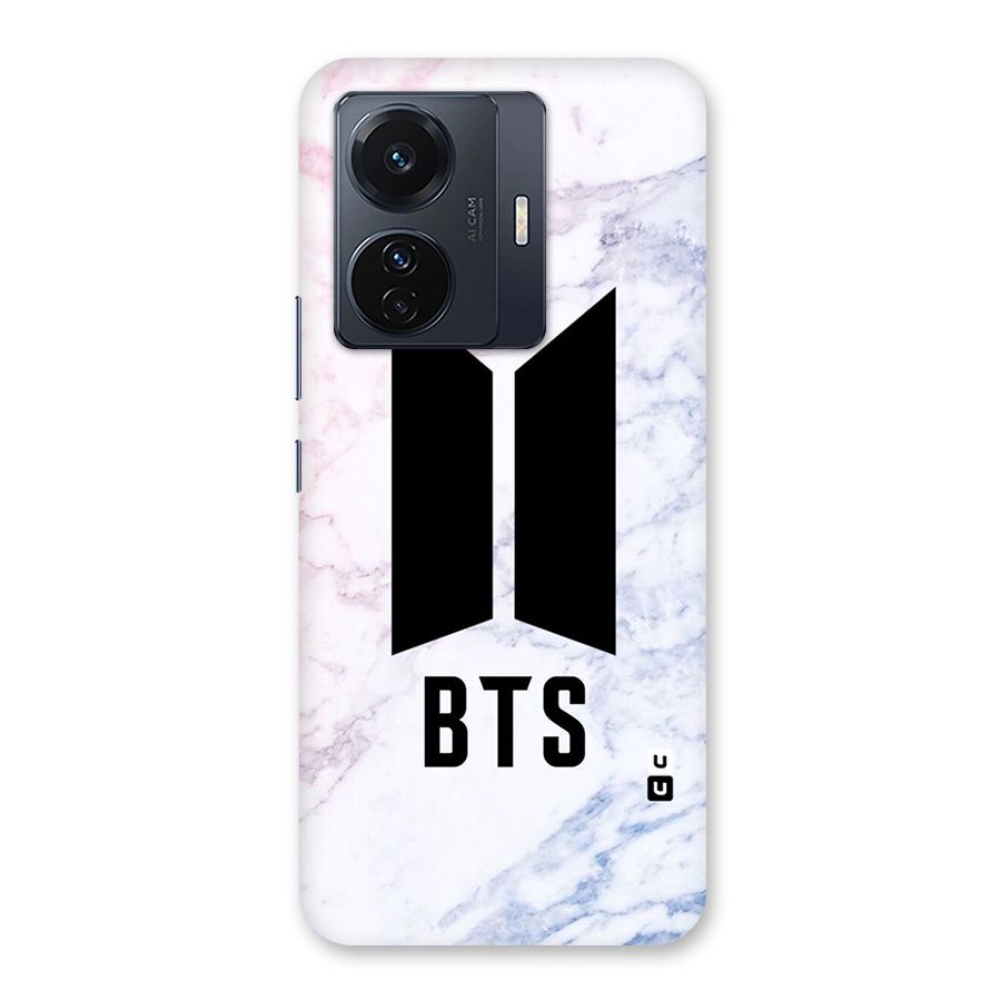 BTS Logo Marble Print Back Case for Vivo T1 Pro