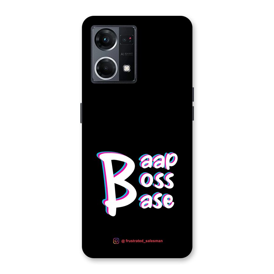 Baap Boss Base Black Glass Back Case for Oppo F21 Pro 5G