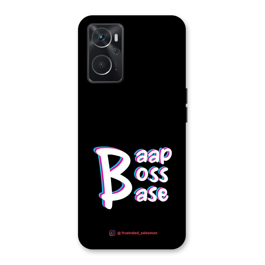 Baap Boss Base Black Back Case for Oppo K10 4G