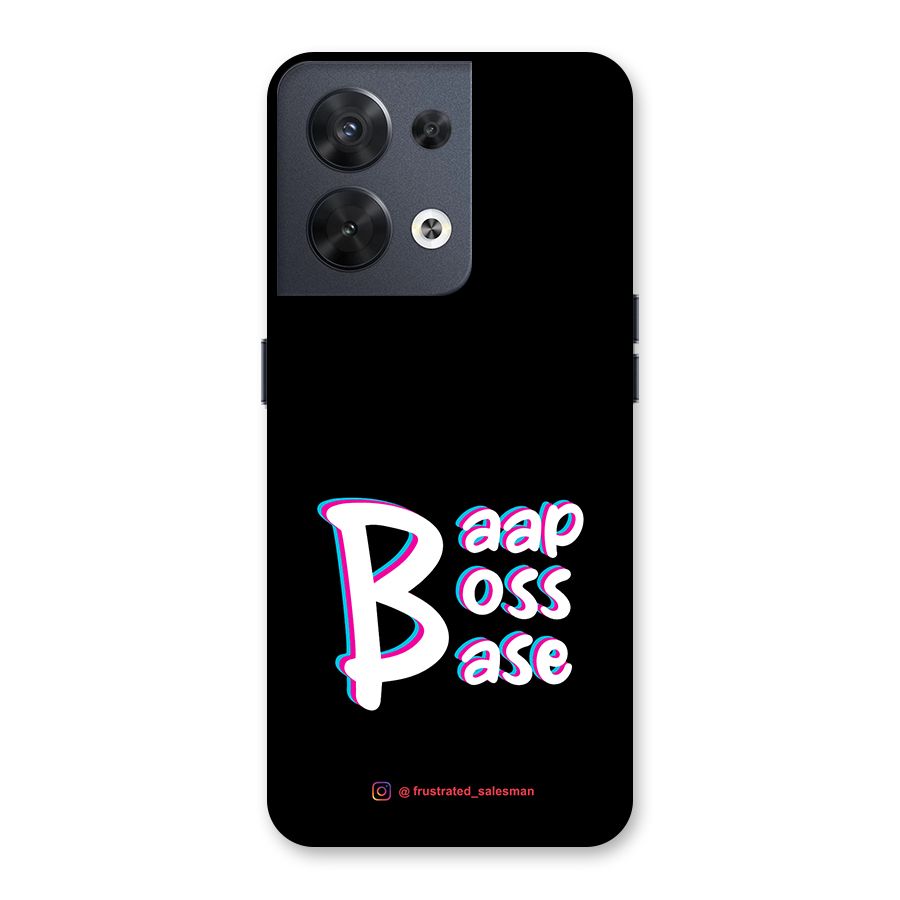 Baap Boss Base Black Back Case for Oppo Reno8 5G