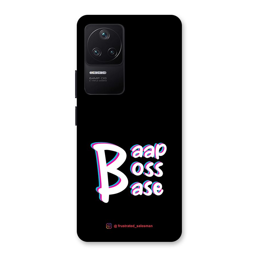 Baap Boss Base Black Back Case for Poco F4 5G