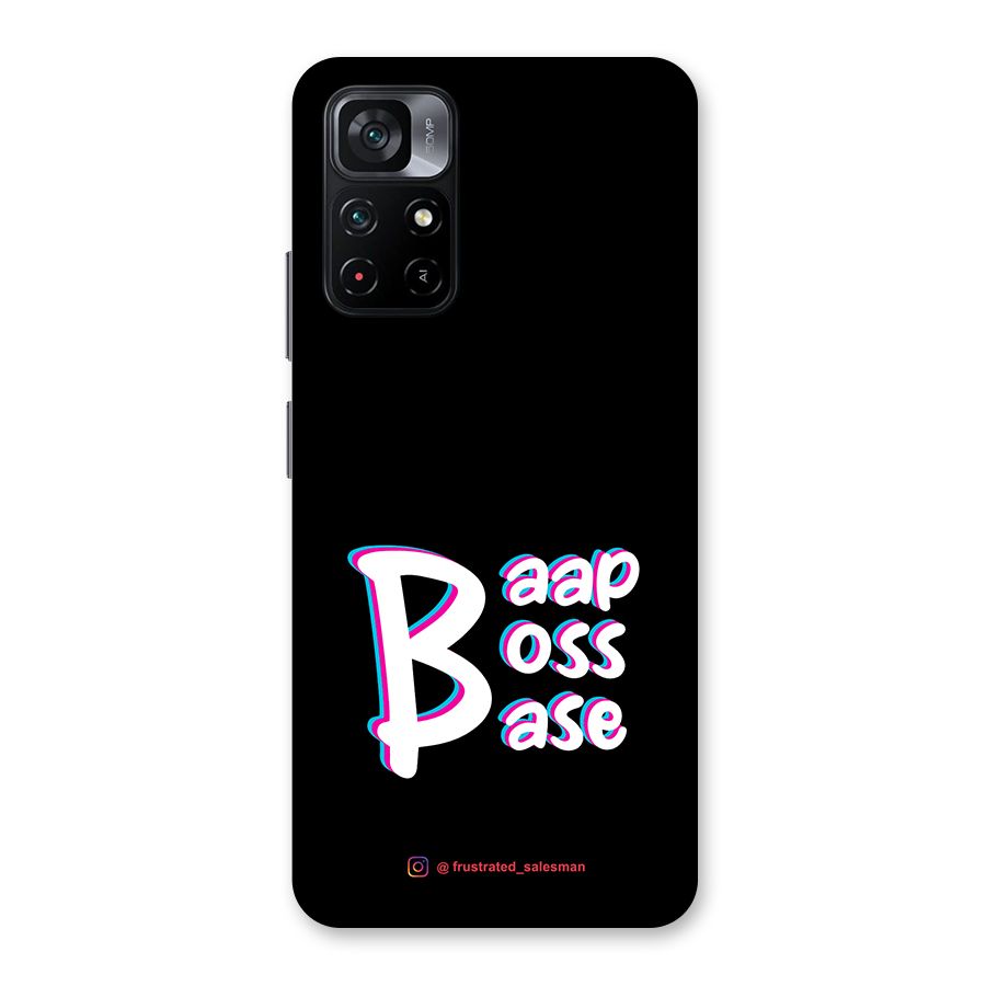 Baap Boss Base Black Back Case for Poco M4 Pro 5G