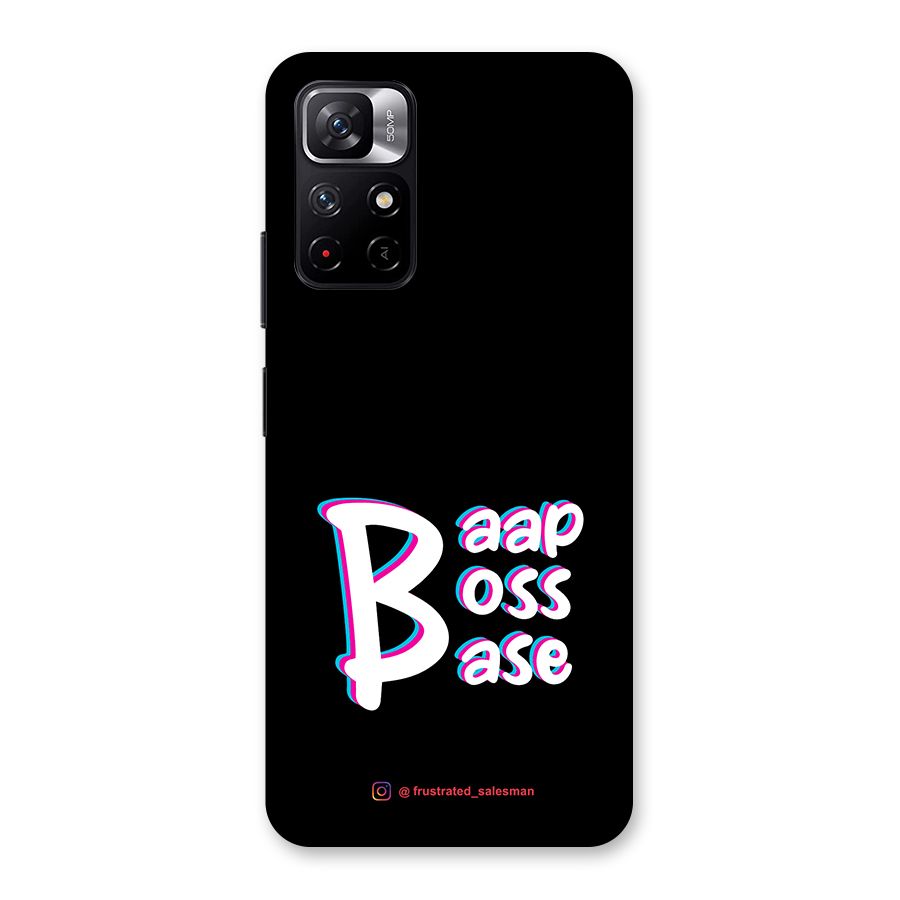 Baap Boss Base Black Back Case for Redmi Note 11T 5G