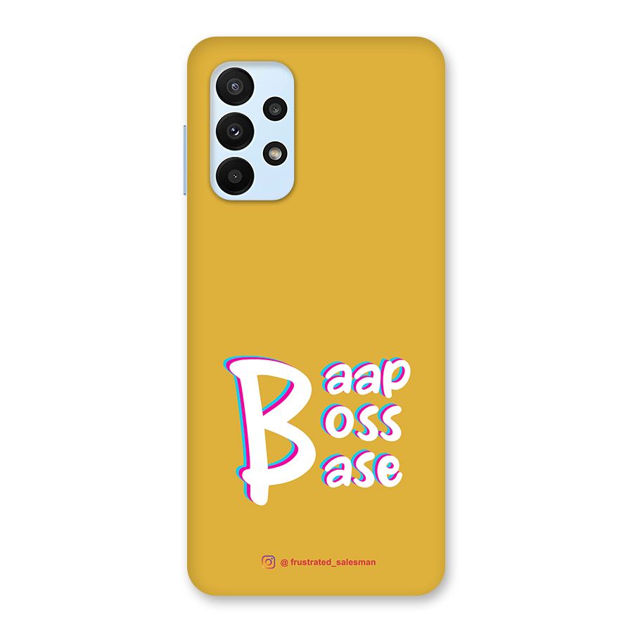 Baap Boss Base Mustard Yellow Back Case for Galaxy A23
