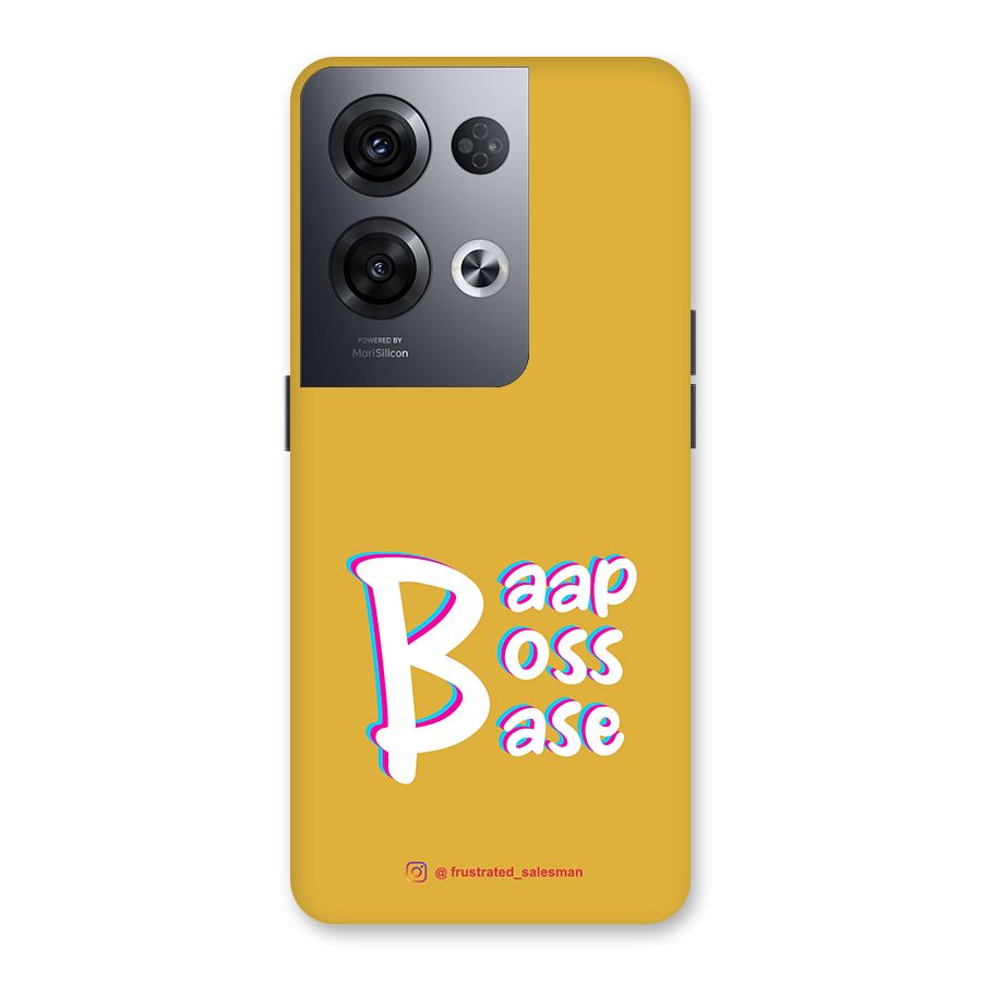 Baap Boss Base Mustard Yellow Back Case for Oppo Reno8 Pro 5G
