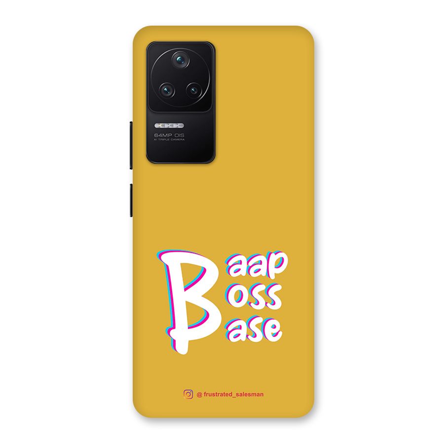 Baap Boss Base Mustard Yellow Back Case for Poco F4 5G