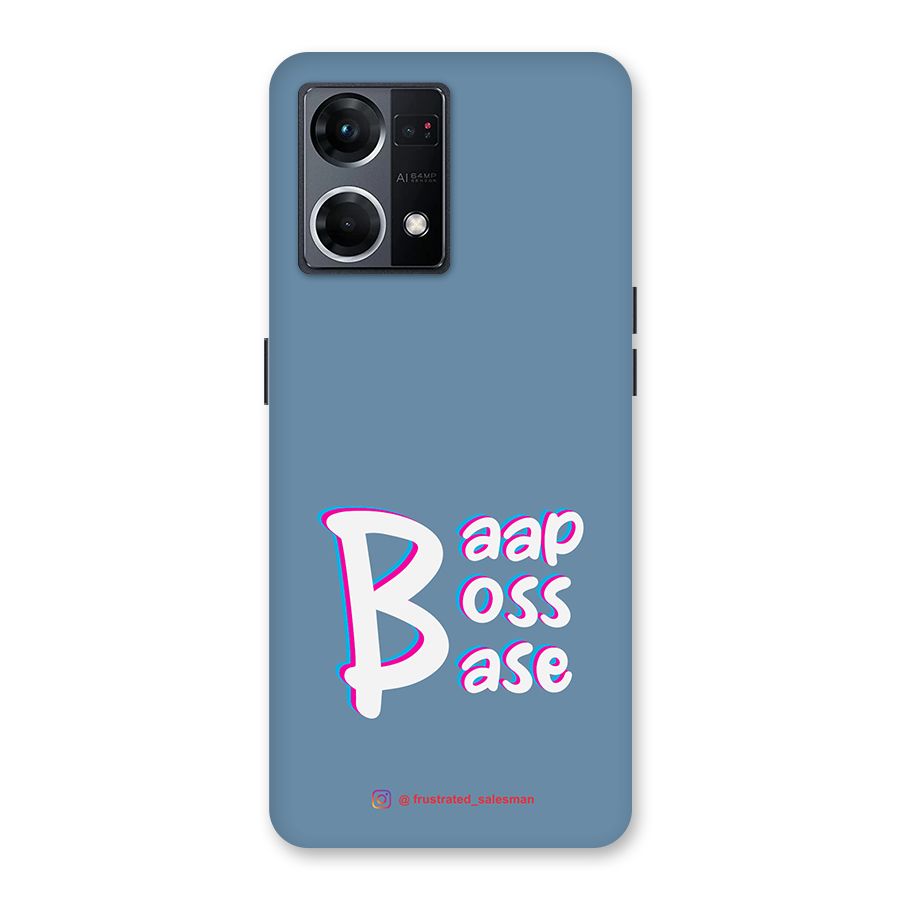 Baap Boss Base SteelBlue Glass Back Case for Oppo F21 Pro 5G
