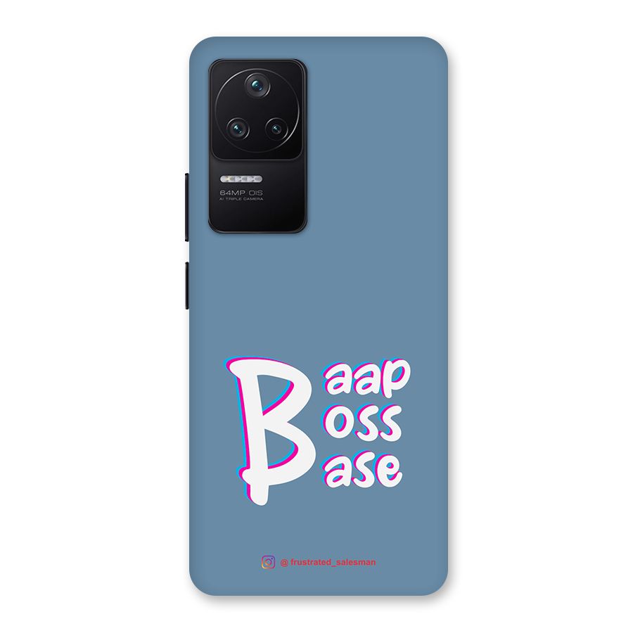 Baap Boss Base SteelBlue Back Case for Poco F4 5G