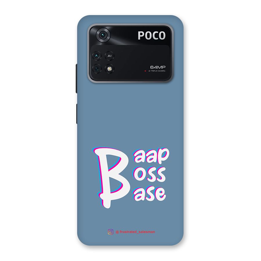Baap Boss Base SteelBlue Back Case for Poco M4 Pro 4G