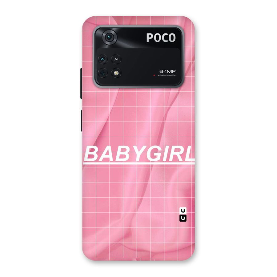 Baby Girl Check Back Case for Poco M4 Pro 4G