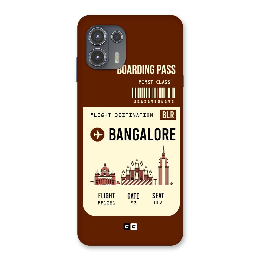 Bangalore Boarding Pass Back Case for Motorola Edge 20 Fusion