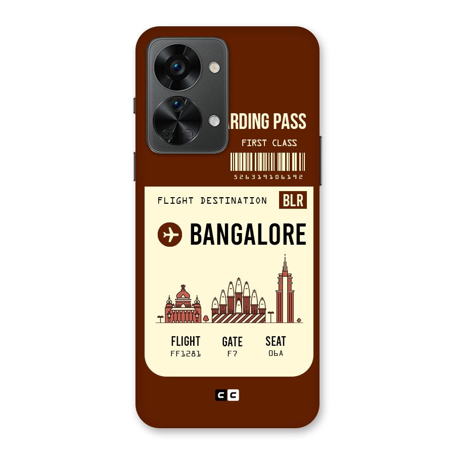 Bangalore Boarding Pass Back Case for OnePlus Nord 2T