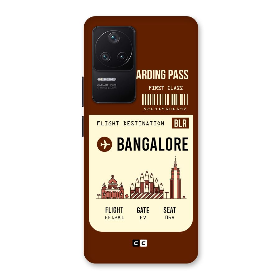 Bangalore Boarding Pass Back Case for Poco F4 5G