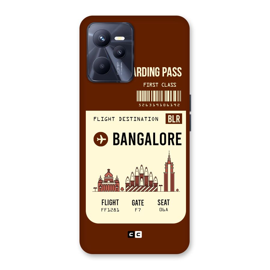 Bangalore Boarding Pass Back Case for Realme C35