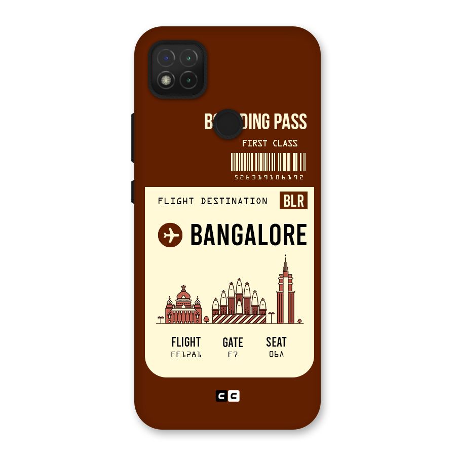 Bangalore Boarding Pass Back Case for Redmi 9 Activ