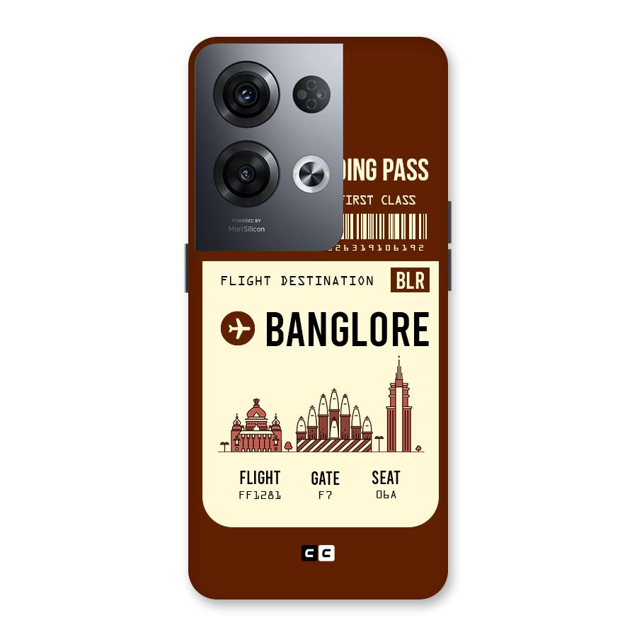 Banglore Boarding Pass Back Case for Oppo Reno8 Pro 5G