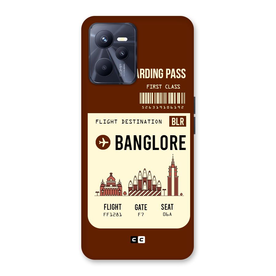 Banglore Boarding Pass Back Case for Realme C35