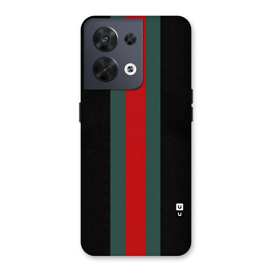 Basic Colored Stripes Back Case for Oppo Reno8 5G