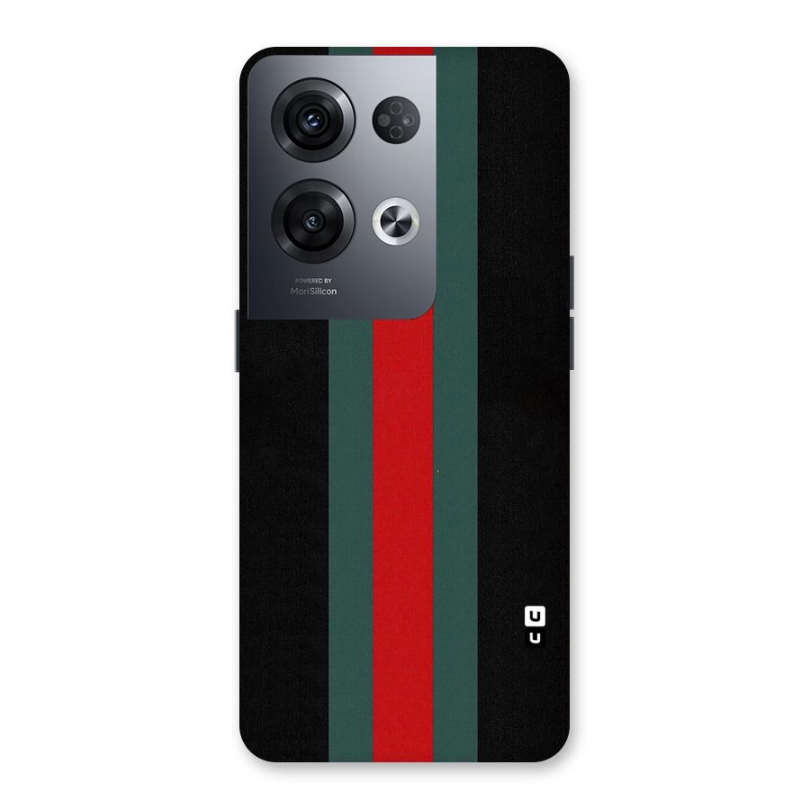 Basic Colored Stripes Back Case for Oppo Reno8 Pro 5G